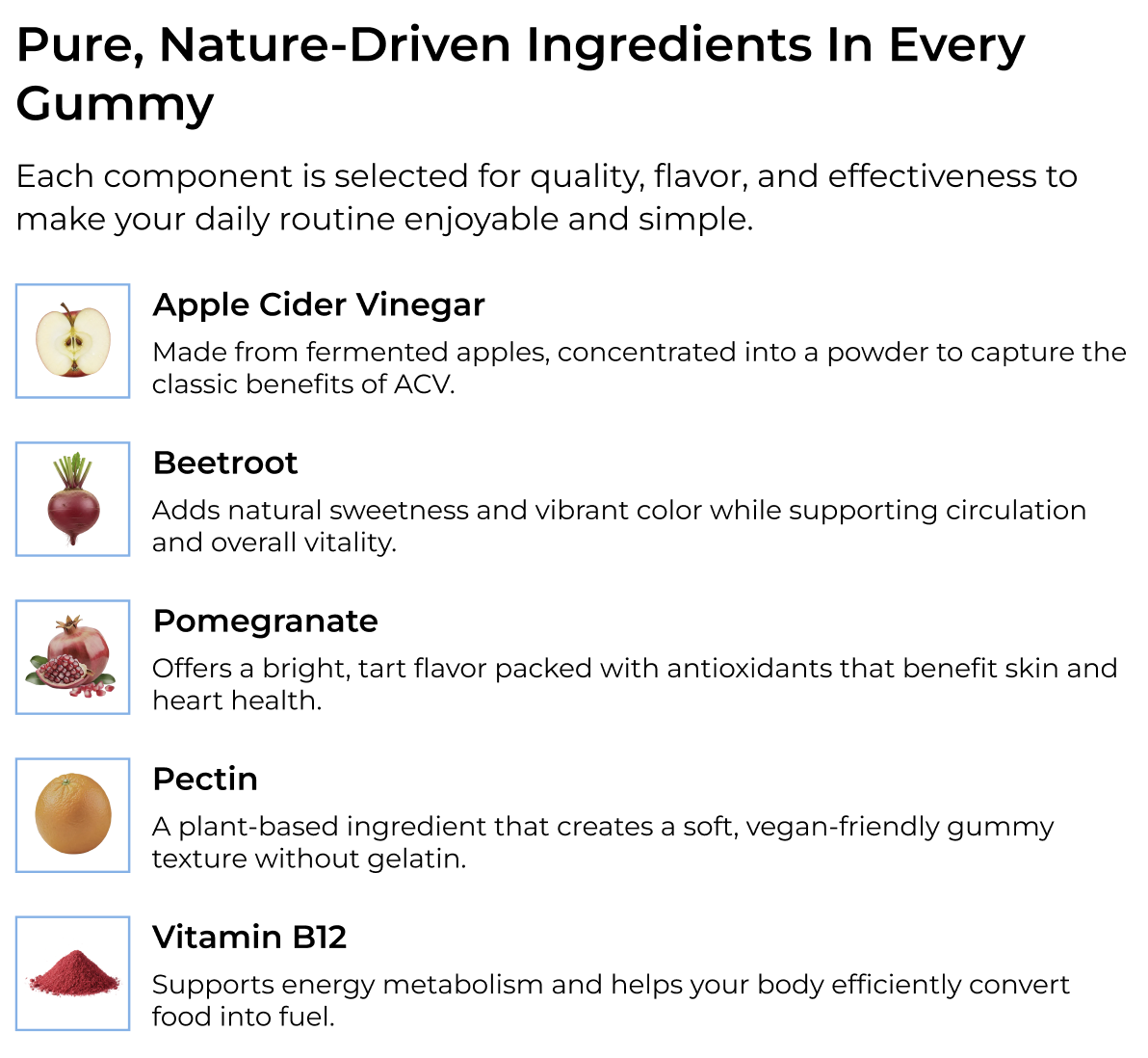 Keto + ACV Gummies composition