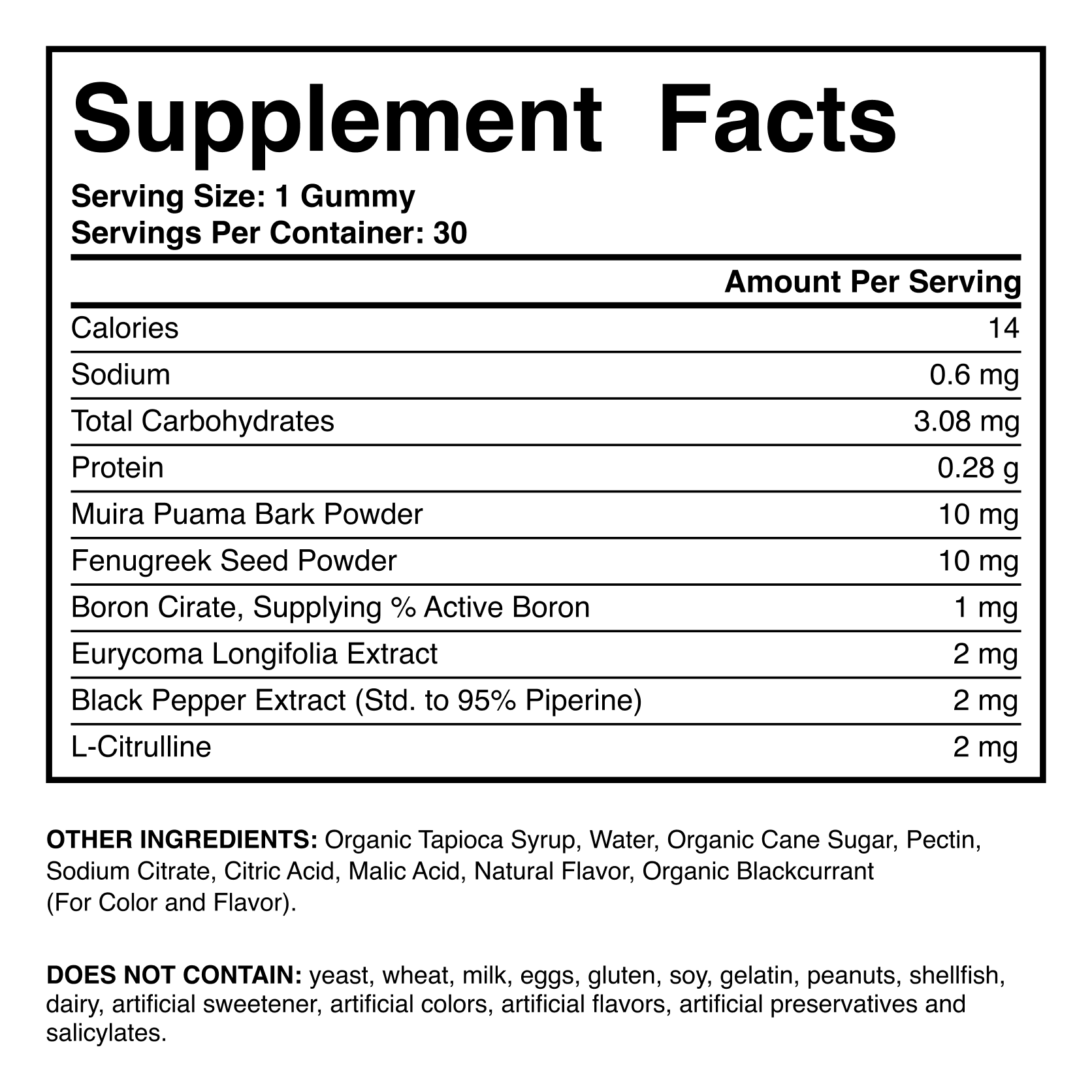 Male Enhancement ingredients